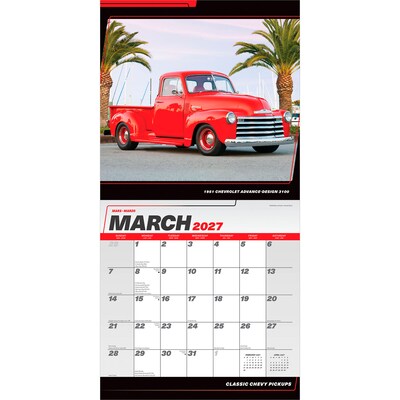 2027 BrownTrout Classic Chevy Pickups 12" x 12" Monthly Wall Calendar (9798330713134)