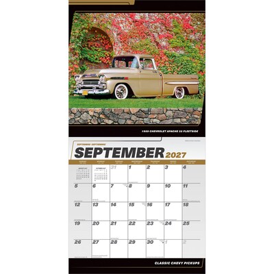 2027 BrownTrout Classic Chevy Pickups 12" x 12" Monthly Wall Calendar (9798330713134)