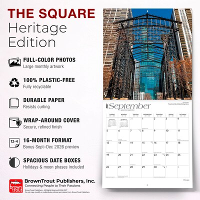 2027 BrownTrout Chicago 12" x 12" Monthly Wall Calendar (9798330711017)