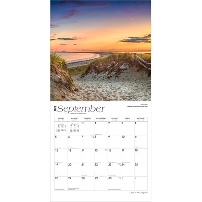 2027 BrownTrout Coast of New England 12" x 12" Monthly Wall Calendar (9798330710317)