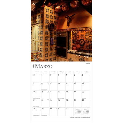 2027 BrownTrout Cocinas Mexicanas Kitchens of Mexico 12" x 12" Monthly Wall Calendar (9798330711055)