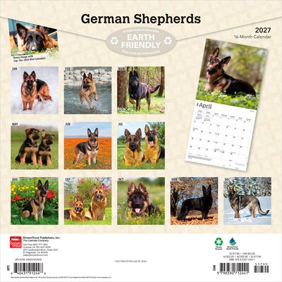 2027 BrownTrout German Shepherds 12 x 12 Monthly Wall Calendar (9798330712441)