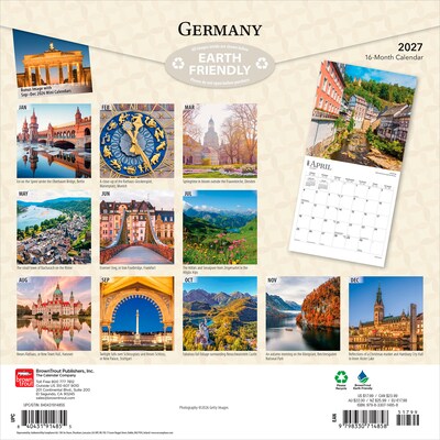 2027 BrownTrout Germany 12 x 12 Monthly Wall Calendar (9798330714858)