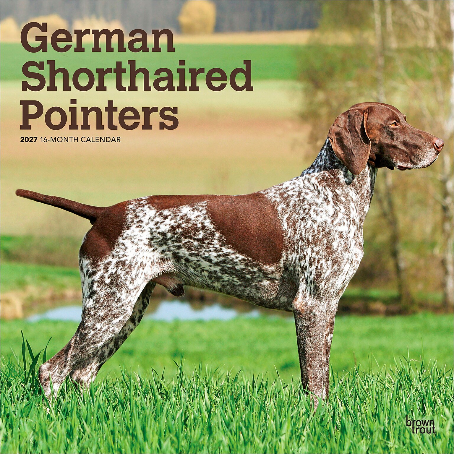 2027 BrownTrout German Shorthaired Pointers 12 x 12 Monthly Wall Calendar (9798330712458)