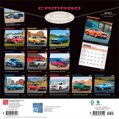 2027 BrownTrout Camaro 12 x 12 Monthly Wall Calendar (9798330713110)