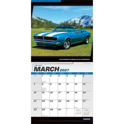 2027 BrownTrout Camaro 12" x 12" Monthly Wall Calendar (9798330713110)