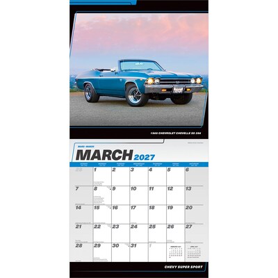 2027 BrownTrout Chevy Super Sport 12" x 12" Monthly Wall Calendar (9798330713127)