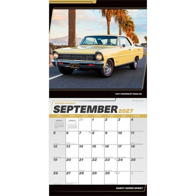 2027 BrownTrout Chevy Super Sport 12" x 12" Monthly Wall Calendar (9798330713127)