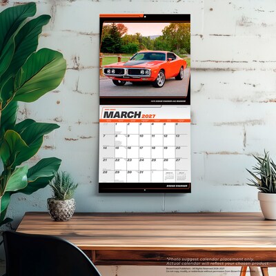 2027 BrownTrout Dodge Charger 12" x 12" Monthly Wall Calendar (9798330713196)
