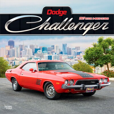 2027 BrownTrout Dodge Challenger 12 x 12 Monthly Wall Calendar (9798330713189)