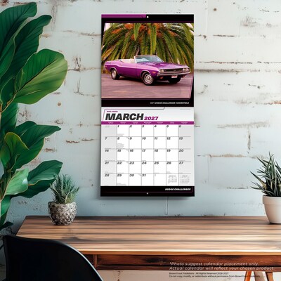 2027 BrownTrout Dodge Challenger 12" x 12" Monthly Wall Calendar (9798330713189)