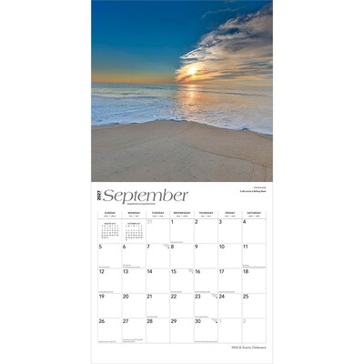 2027 BrownTrout Delaware Wild & Scenic 12" x 12" Monthly Wall Calendar (9798330714179)