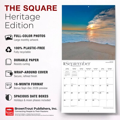 2027 BrownTrout Delaware Wild & Scenic 12" x 12" Monthly Wall Calendar (9798330714179)