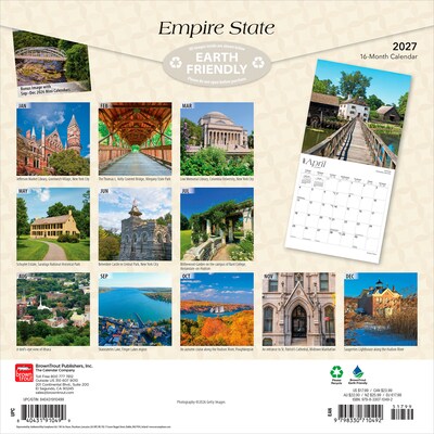 2027 BrownTrout New York Places 12 x 12 Monthly Wall Calendar (9798330710492)