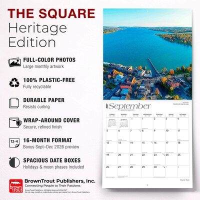 2027 BrownTrout New York Places 12" x 12" Monthly Wall Calendar (9798330710492)