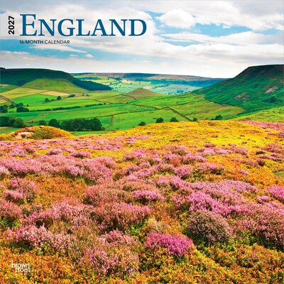 2027 BrownTrout England 12 x 12 Monthly Wall Calendar (9798330711093)