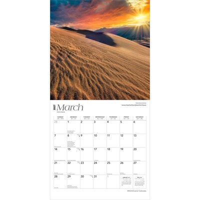 2027 BrownTrout Colorado Wild & Scenic 12" x 12" Monthly Wall Calendar (9798330710478)
