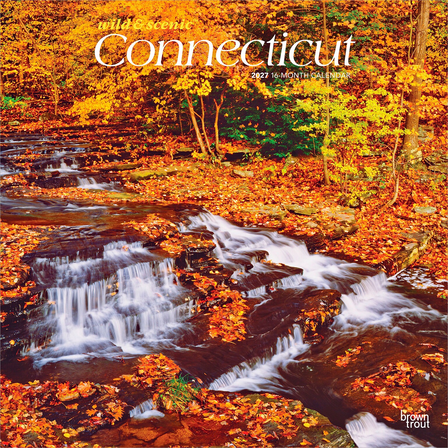 2027 BrownTrout Connecticut Wild & Scenic 12 x 12 Monthly Wall Calendar (9798330714155)
