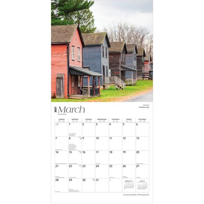 2027 BrownTrout Pennsylvania Places 12" x 12" Monthly Wall Calendar (9798330710485)