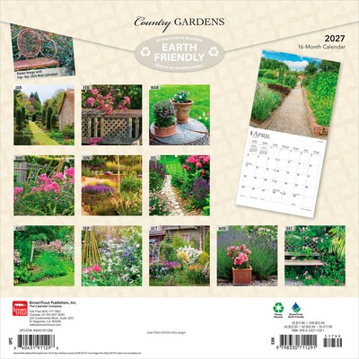 2027 BrownTrout Country Gardens 12 x 12 Monthly Wall Calendar (9798330711291)
