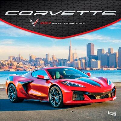 2027 BrownTrout Corvette 12 x 12 Monthly Wall Calendar (9798330713172)