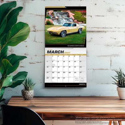 2027 BrownTrout Corvette 12" x 12" Monthly Wall Calendar (9798330713172)