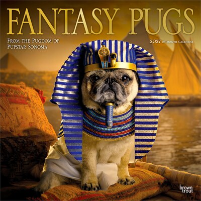 2027 BrownTrout Fantasy Pugs 12 x 12 Monthly Wall Calendar (9798330713226)