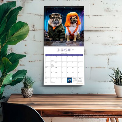 2027 BrownTrout Fantasy Pugs 12" x 12" Monthly Wall Calendar (9798330713226)