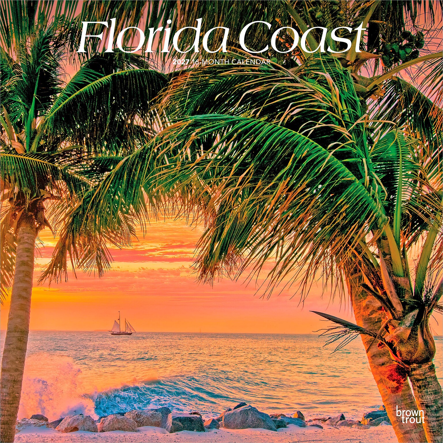 2027 BrownTrout Florida Coast 12 x 12 Monthly Wall Calendar (9798330710515)
