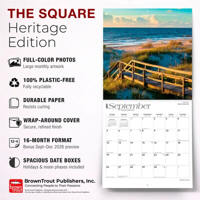2027 BrownTrout Florida Coast 12" x 12" Monthly Wall Calendar (9798330710515)