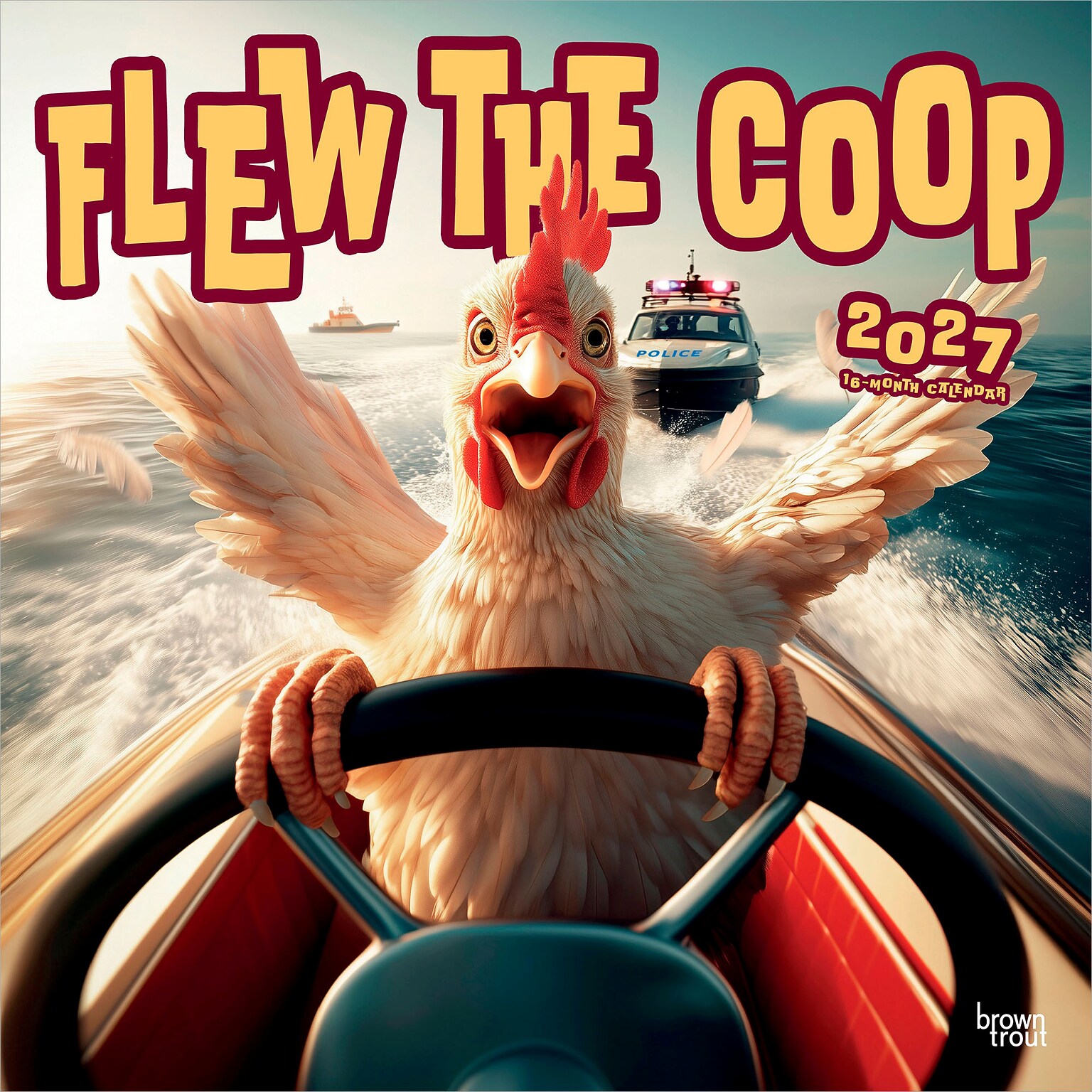 2027 BrownTrout Flew the Coop 12 x 12 Monthly Wall Calendar (9798330711406)