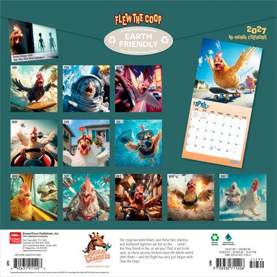 2027 BrownTrout Flew the Coop 12 x 12 Monthly Wall Calendar (9798330711406)