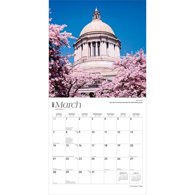 2027 BrownTrout Washington Places 12" x 12" Monthly Wall Calendar (9798330710508)