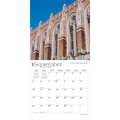 2027 BrownTrout Washington Places 12" x 12" Monthly Wall Calendar (9798330710508)