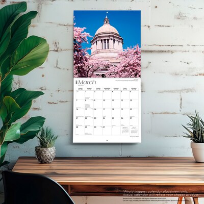 2027 BrownTrout Washington Places 12" x 12" Monthly Wall Calendar (9798330710508)