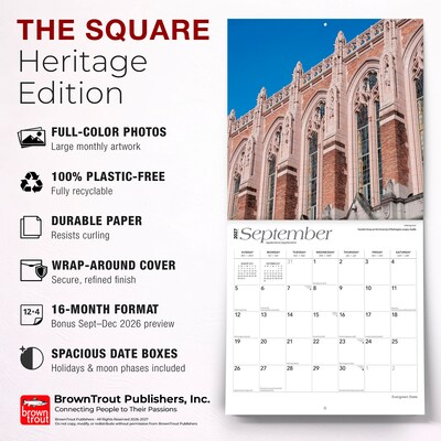 2027 BrownTrout Washington Places 12" x 12" Monthly Wall Calendar (9798330710508)