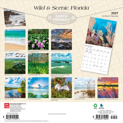 2027 BrownTrout Florida Wild & Scenic 12 x 12 Monthly Wall Calendar (9798330710522)
