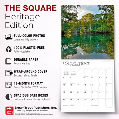 2027 BrownTrout Florida Nature 12" x 12" Monthly Wall Calendar (9798330714186)