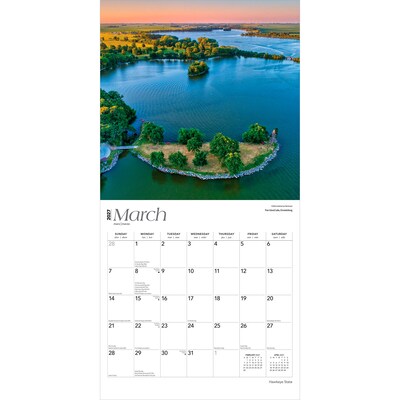 2027 BrownTrout Iowa Places 12" x 12" Monthly Wall Calendar (9798330714230)