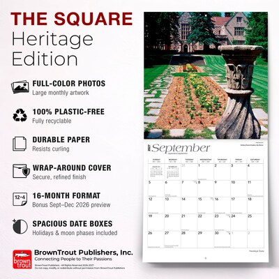 2027 BrownTrout Iowa Places 12" x 12" Monthly Wall Calendar (9798330714230)