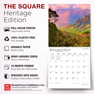 2027 BrownTrout Hawaii Wild & Scenic 12" x 12" Monthly Wall Calendar (9798330710553)