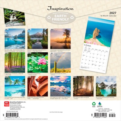 2027 BrownTrout Inspiration 12 x 12 Monthly Wall Calendar (9798330711482)