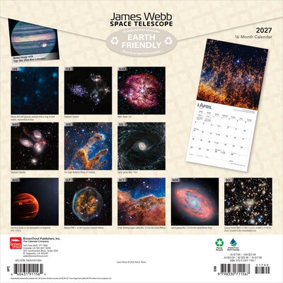 2027 BrownTrout James Webb Space Telescope 12 x 12 Monthly Wall Calendar (9798330711567)
