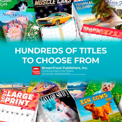 2027 BrownTrout Hummingbirds 12" x 12" Monthly Wall Calendar (9798330712069)