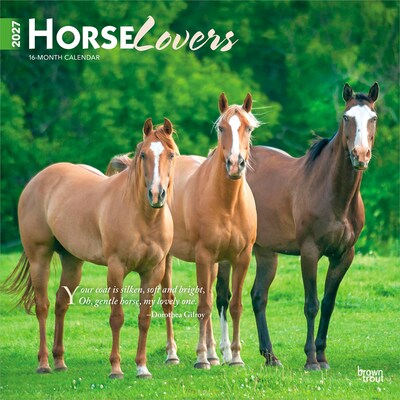 2027 BrownTrout Horse Lovers 12 x 12 Monthly Wall Calendar (9798330711987)