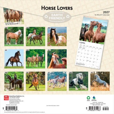 2027 BrownTrout Horse Lovers 12 x 12 Monthly Wall Calendar (9798330711987)