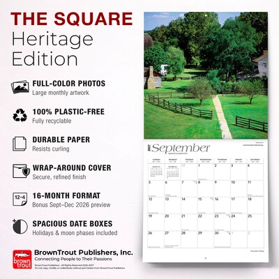 2027 BrownTrout Indiana Places 12" x 12" Monthly Wall Calendar (9798330714254)