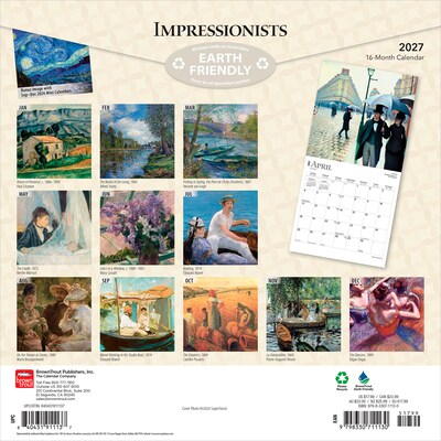 2027 BrownTrout Impressionists 12 x 12 Monthly Wall Calendar (9798330711130)