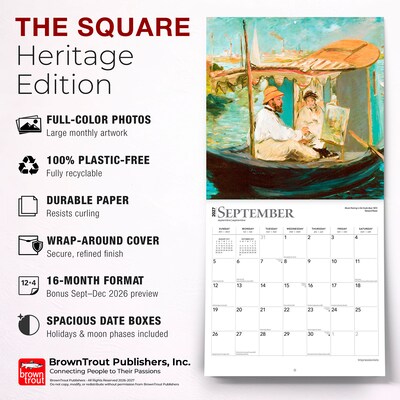 2027 BrownTrout Impressionists 12" x 12" Monthly Wall Calendar (9798330711130)