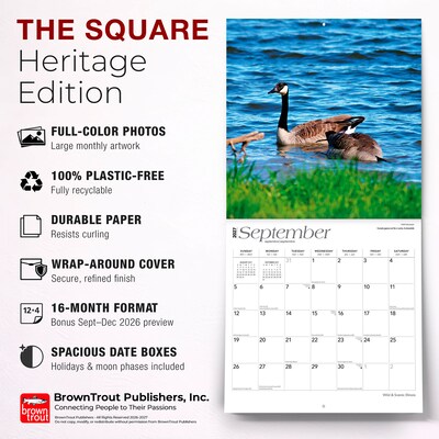 2027 BrownTrout Illinois Wild & Scenic 12" x 12" Monthly Wall Calendar (9798330710577)
